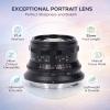 35mm F1.4 Portrait Lens, Manual Focus, Full Frame for, Black - Large Aperture for Beautiful Bokeh, 7 Layer Coating, Ideal for Street and Landscape Photography (Black) view 4