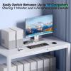 10 Ports HDMI KVM Switch 4K@60Hz EDID Simulation,USB 3.0 KVM Switch for 10 Computers Share 1 Monitor and 4 USB Devices, KVM Switches with Audio RS232 Wired Remote 12V Power and USB Cable view 2