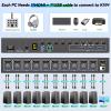 10 Ports HDMI KVM Switch 4K@60Hz EDID Simulation,USB 3.0 KVM Switch for 10 Computers Share 1 Monitor and 4 USB Devices, KVM Switches with Audio RS232 Wired Remote 12V Power and USB Cable view 3