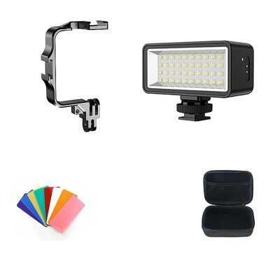 Compatible for GoPro Hero 11 Diving LED Flashlight, 40M Waterproof Fill Light Compatible for DJI Osmo Action 3 Camera