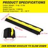3 Pack Heavy Duty Rubber Cable Protectors with 2 Channel Ramps, 11000lbs Capacity Speed Bumps for Cables and Vehicles, Durable for Indoor and Outdoor Use view 3