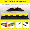 3 Pack Heavy Duty Rubber Cable Protectors with 2 Channel Ramps, 11000lbs Capacity Speed Bumps for Cables and Vehicles, Durable for Indoor and Outdoor Use view 4