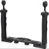 Compatible for Action Cameras & Housings - Aluminum Alloy Diving Tray, Dual Handheld Grip Base Bracket view 3
