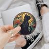 3 Pcs Black Cat Art Nouveau Sticker  Vintage Gothic Cat Illustration Vinyl Decal Waterproof for Laptop, Water Bottle, Notebook, Tumbler Gift for Meow Lovers, Witches, Aesthetic Fans (S1, 5 inch) view 2