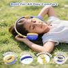 awatrue Kids Headphones, 74/85/94dB Volume Limiter, Foldable Wired Over Ear Headphones for Travel, 3.5mm Jack, Toddler Headphones for School, Chromebook, iPad, Tablet, Blue Yellow view 4