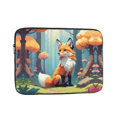WZYWHJ Pixel Forest Fox Prints Shockproof Portable Laptop Sleeve Case 10 inch for Men and Women Business Travel, School, Office Daily Use