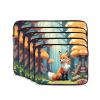 WZYWHJ Pixel Forest Fox Prints Shockproof Portable Laptop Sleeve Case 10 inch for Men and Women Business Travel, School, Office Daily Use view 2