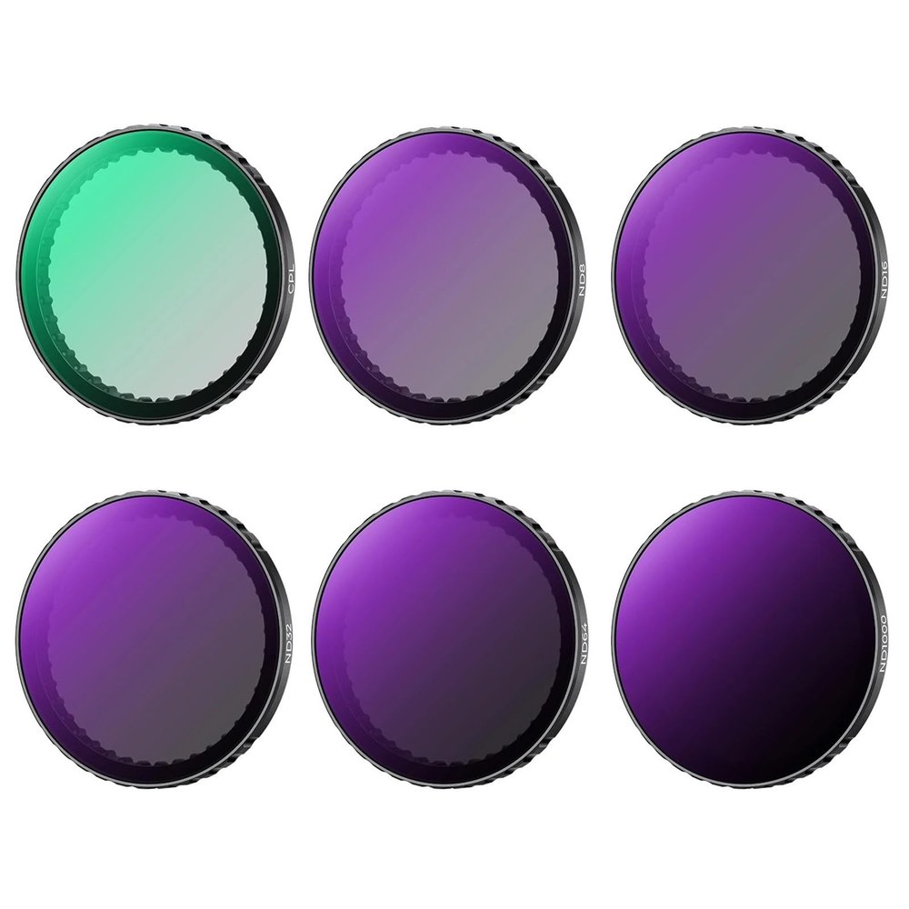 Compatible for DJI Osmo Action 5Pro/4/3, UV CPL ND/PL Black Mist & ND2-ND512 Optional Camera Filter(PL ND1000 6 Pack)