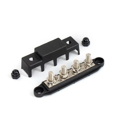 12V Power Distribution Block Bus Bar Terminal Block with Cover M8 M10 High Current Terminal Studs for Truck Boat Car Camper RV Be Applicable(M10 red)