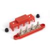12V Power Distribution Block Bus Bar Terminal Block with Cover M8 M10 High Current Terminal Studs for Truck Boat Car Camper RV Be Applicable(M10 red) view 3