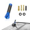 Sun Walker Car Short Antenna, 1.37 Inch Aluminum Alloy Stubby Aerial Antenna with Screws & Gaskets, Mini Carbon Fiber Auto Roof Mounted Aerial Mast for AM FM Stereo Reception (Blue) view 1