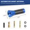 Sun Walker Car Short Antenna, 1.37 Inch Aluminum Alloy Stubby Aerial Antenna with Screws & Gaskets, Mini Carbon Fiber Auto Roof Mounted Aerial Mast for AM FM Stereo Reception (Blue) view 2