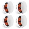 Ceiling Speakers 8 Inch 4-Pack, 100W in-Ceiling/Wall Speakers, 8 Impedance, 89dB Sensitivity, Flush Mount Speaker System for Home, Kitchen, Bedroom, Porch view 1