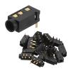 uxcell 10Pcs Stereo Jack Socket, 1/8" 3.5mm 4 Pin PJ-320A PCB Mount Female Socket Headphone Audio Connector for Microphone, Earphone, Media Player, MP3/MP4 Player, Black