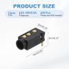 uxcell 10Pcs Stereo Jack Socket, 1/8" 3.5mm 4 Pin PJ-320A PCB Mount Female Socket Headphone Audio Connector for Microphone, Earphone, Media Player, MP3/MP4 Player, Black view 2