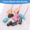 uxcell 10Pcs Stereo Jack Socket, 1/8" 3.5mm 4 Pin PJ-320A PCB Mount Female Socket Headphone Audio Connector for Microphone, Earphone, Media Player, MP3/MP4 Player, Black view 4