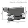 CTGFBUW Rectangular H24B - HE 024-1 Heavy Duty Connectors 24 Pin Line 16 A500v Screw Feet of Aviation Plug On The Side(Lateral line) view 2