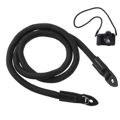 Apojgitn Camera Neck Strap, Neoprene Climbing Rope Vintage Adjustable Shoulder Strap Cameras Shoulder Belt Compatible with Fujifilm x100vi,xt30 ii, x100v,xs10,x-s20,x-s20,x-t1,xt2 (Black)