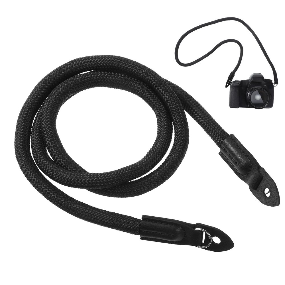 Apojgitn Camera Neck Strap, Neoprene Climbing Rope Vintage Adjustable Shoulder Strap Cameras Shoulder Belt Compatible with Fujifilm x100vi,xt30 ii, x100v,xs10,x-s20,x-s20,x-t1,xt2 (Black)