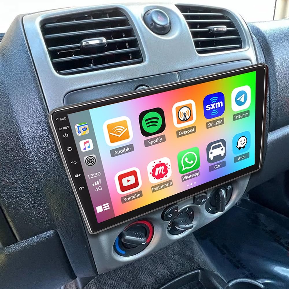 10.1" Double Din Car Stereo Radio for Chevrolet Colorado 2004-2012 Android 14 Touch Screen Head Unit 4+64G Car Stereo with Wireless Carplay Android Auto GPS Bluetooth WiFi FM DSP SWC Backup Camera