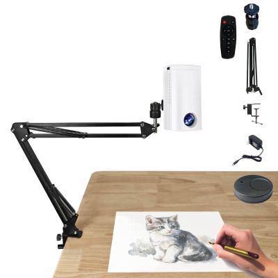 Portable Art Projector for Drawing & Tracing, USB/Smartphone Connectivity, HD 720P Resolution for Artists, Beginners, Includes Stand & Keystone Correctio (B )