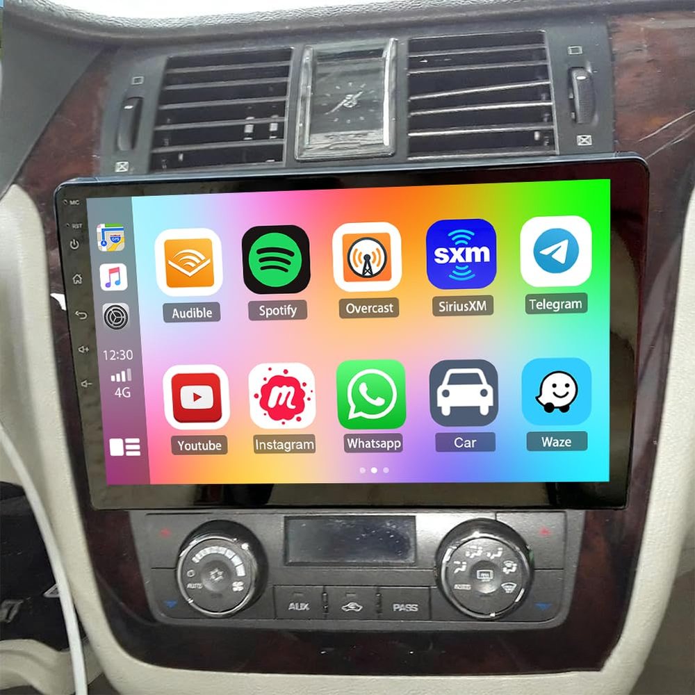10.1" Double Din Car Stereo Radio for Cadillac DTS 2006-2011 Android 14 Touch Screen Head Unit 4+64G Car Stereo with Wireless Carplay Android Auto GPS Bluetooth WiFi FM RDS DSP SWC Backup Camera