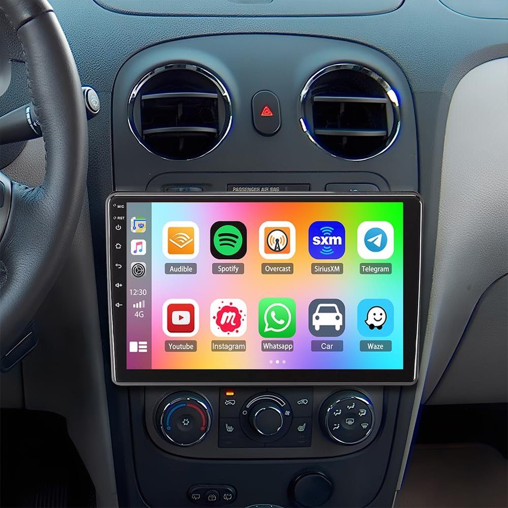 10.1" Double Din Car Stereo Radio for Chevrolet HHR 2006-2011 Android 14 Touch Screen Head Unit 4+64G Car Stereo with Wireless Carplay Android Auto GPS Bluetooth WiFi FM DSP SWC Backup Camera