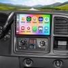 10.1" Double Din Car Stereo Radio for Chevy Silverado 1500 2500 3500 2003-2006 Android 14 Touch Screen Head Unit 4+64G Car Stereo with Carplay Android Auto GPS Bluetooth WiFi FM RDS SWC Backup Camera view 1