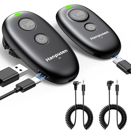Rechargeable Wireless Camera Remote Control for Canon Rebel T7, R6 Mark II, T6, T5, 850D, R5, R6, R7, R10, R50 V, R100, R3, R5 C,R6 Mark II, R8R5 Mark II, R1,Upgrade Hanpusen Shutter Release