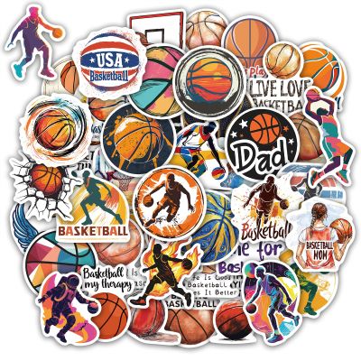 100 Pcs Basketball Stickers for Kids Teens Adults, Cute Sport Stickers for Water Bottle, Laptop, Scrapbook, Basketball Party Favors, Gifts