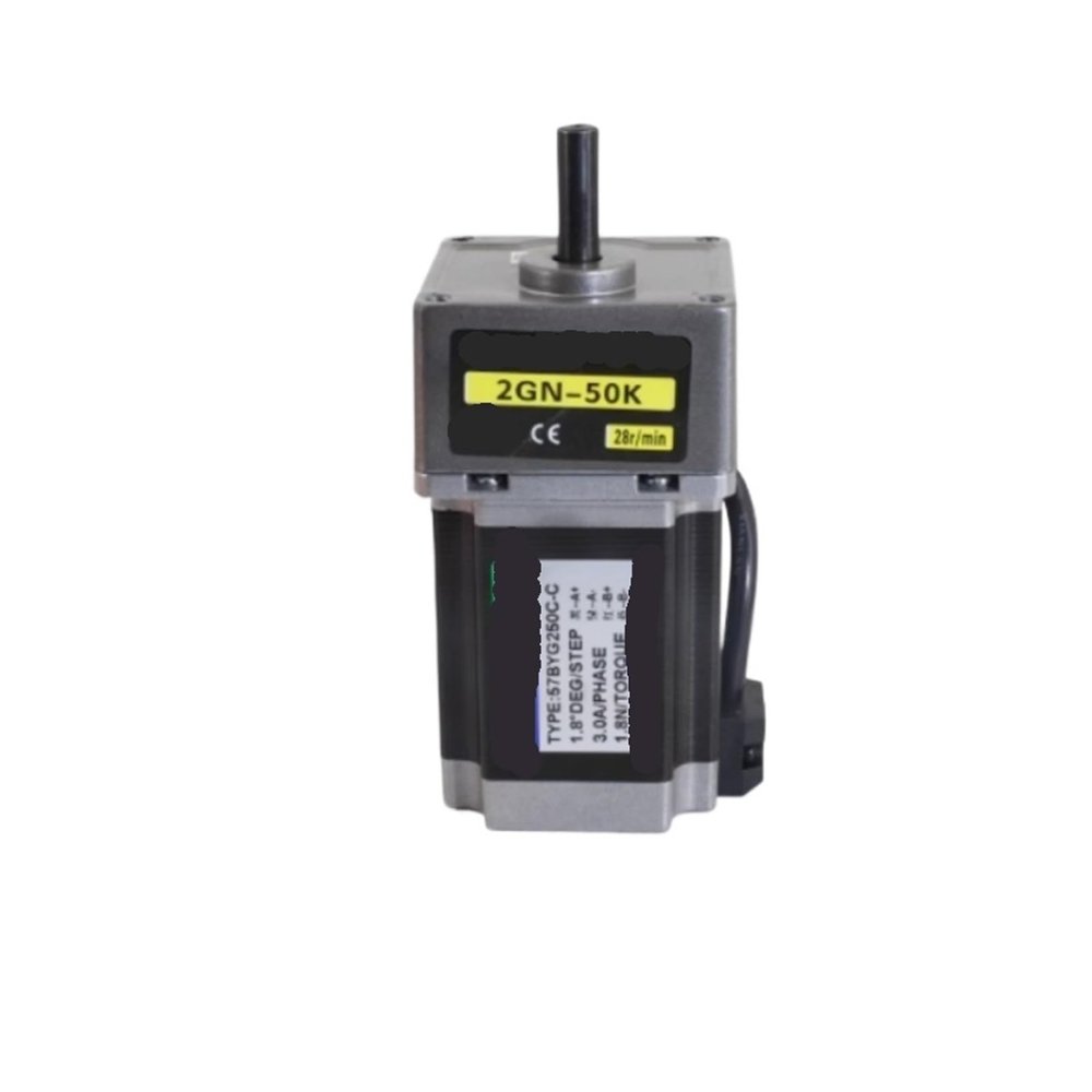 1pcs Computerized Numerical Control Machine Geared Motors 57BYG250C-C 57 Gearbox with 1.8N.M Gear Reducer for Stepper Motor 2GN Eccentric Shaft Output 8mm(1.8N no Driver,Ratio 100_Without Bracket)