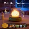 BANDIANCY Cute Smiley Night Light with White Noise, Vintage Flickering Flame Lamp, USB Rechargeable Dimmable Sleep Timer, Cozy Lamp Sleep Aid Sound Machine for Bedroom view 3