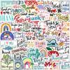 50Pcs Thank You Stickers Inspirational Vinyl Decals for Kids Boys Girls, Cute Stickers for Water Bottles Laptop Phone Scrapbook Guitar Luggage Skateboard DIY Collectors Lovers...(Thanks You) view 1