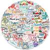 50Pcs Thank You Stickers Inspirational Vinyl Decals for Kids Boys Girls, Cute Stickers for Water Bottles Laptop Phone Scrapbook Guitar Luggage Skateboard DIY Collectors Lovers...(Thanks You) view 2
