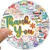 50Pcs Thank You Stickers Inspirational Vinyl Decals for Kids Boys Girls, Cute Stickers for Water Bottles Laptop Phone Scrapbook Guitar Luggage Skateboard DIY Collectors Lovers...(Thanks You) view 4