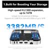 Beelink Mate SE-A Docking Stations for Beelink SER8/SER9 Pro Aluminum Alloy Body + Dual M.2 Slots (up to 2 * 8TB), with USB-C + 2* USB-A 3.0 + 2.5G LAN + SD4.0 + Type-C (PD3.0), Silver view 3