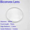 1PC Biconvex Double Convex Lens Diameter 50-90mm Coating Laboratory Equipment Focusing Sight Lenses Stage Led Lamp(D58 F70) view 3