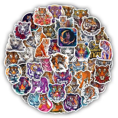 100 PCS Tiger Stickers for Kids Teens Adults, Cute Jungle Animal Sticker Pack, Waterproof Stickers for Laptop, Water Bottle, Scrapbook, Gifts, Party Favors and Decor