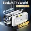 270 Flip Screen Camera: 16x Zoom, 1080P, 2.7" Display, HD Wide-Angle. Outdoor Shooting, Phone Sync, 2-in-1, Easy Use (a Small Black Camera) view 2