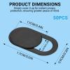 50pcs Phone Camera Cover, Camera Cover Slide Computer Cameras Covers Slide Front Camera Cover for Laptop, Computer, Phone view 2