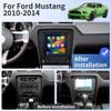 4G+64GB WiFi Car Stereo Radio Upgrade for Ford Mustang 2010-2014 Car Radio Android 14 Double Din 9.7 inch IPS Touch Screen Head Unit GPS Navi w/Carplay Android Auto Bluetooth FM DSP AHD Camera Mic view 2