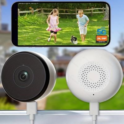 2PCS 3MP 2K Window Security Camera,5G&2.4GHz WiFi Wireless Indoor Dome Camera w/Full Color Night Vision, 2-Way Audio