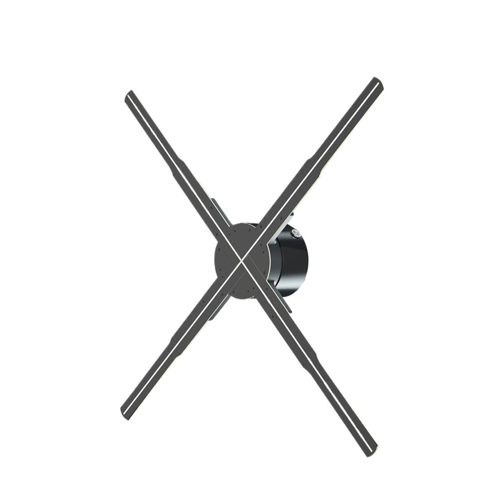 3d Holographic Projector Fan Screen Led Lamp Beads Wifi Control Advertising Light Support Video Picture Neon Sign for Business(80cm)