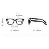weiyuchen Classic Big Glasses Frame Men Tr90 Square Glasses Anti Blue Light Male Retro Spectacles Acetate Temple (black with clear) view 4