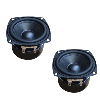 KEXIAO 3Inch Square Double Magnet Full Ranges Loudspeaker with Metal Rubber Housing for Outdoor Camping and Travel