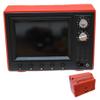 Dollhouse TV 1:12 Scale USB Rechargeable Mini TV Toy That Can Play Video with LCD Screen & 180 Rotatable Antenna Dollhouse Furniture for DIY Setting Red Toys and Games.- view 1