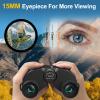 10x25 High Power Binoculars with HD Vision - Wozel Compact Binoculars for Low Light & Night View - Portable Adult Binocular for Bird Watching, Hunting, Stargazing and Travel Gifts for Men Women view 3