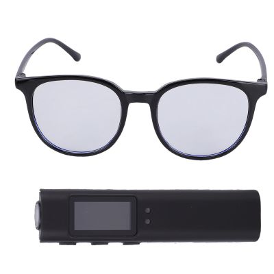 Jectse Portable Camera Glasses, 2.7K HD 12MP WiFi Video Recording Glasses with 110 Degree Wide Angle Lens, for Vlog Travel Outdoor Sports Bike Riding (Without Memory Card)
