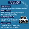 (3PCS) 80th Birthday Stickers - 80 Years of Being Awesome - Funny Waterproof Vinyl Decals for Party Decoration, Scrapbooking, Water Bottles, Laptops | Size 3" x 2.4" view 3