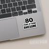 (3PCS) 80th Birthday Stickers - 80 Years of Being Awesome - Funny Waterproof Vinyl Decals for Party Decoration, Scrapbooking, Water Bottles, Laptops | Size 3" x 2.4" view 4